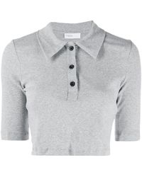 Rosetta Getty - Short-sleeved Cropped Polo Shirt - Lyst