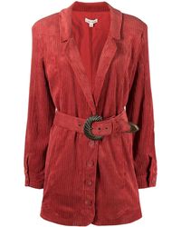 For Love & Lemons Cappotto con cintura - Rosso