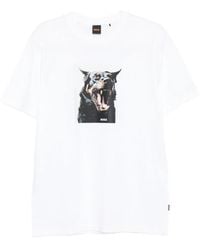 BOSS - Graphic-Print T-Shirt - Lyst