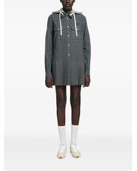Miu Miu - Checked Flannel Dress - Lyst