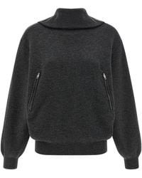 Balenciaga - Back-To-Front Zip-Up Wool Sweater - Lyst
