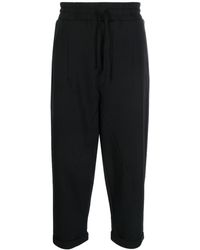 Thom Krom - Drawstring Cotton Blend Cropped Trousers - Lyst
