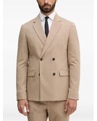 Lindbergh - Double-Breasted Notched Lapel Suit - Lyst