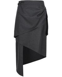 JNBY - Asymmetric Belted Midi Skirt - Lyst