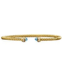David Yurman - 18Kt Classic Cablespira Diamond Bracelet (3Mm) - Lyst