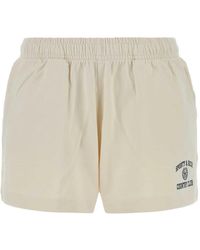Sporty & Rich - Short En Coton À Imprimé Varsity Crest - Lyst