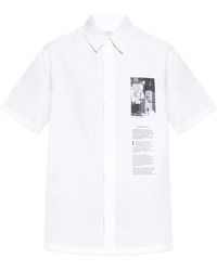 Off-White c/o Virgil Abloh - Graphic-print Cotton Shirt - Lyst