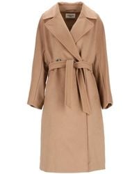 Weekend by Maxmara - Abrigo Con Cinturón Y Doble Botonadura - Lyst