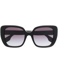 Burberry - Logo-plaque Square-frame Sunglasses - Lyst