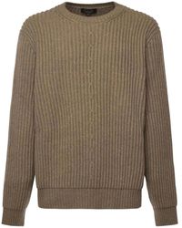 Loro Piana - Gerippter Pullover mit rundem Ausschnitt - Lyst