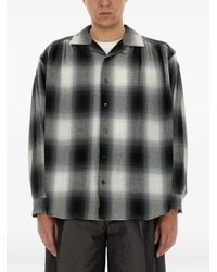 A.I.E. - Plaid-Check Cotton Shirt - Lyst