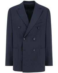 Seven Gauge - Double-Breasted Peak-Lapel Blazer - Lyst