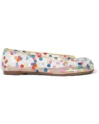 Maison Margiela - Confetti-Print Tabi-Toe Ballet Flats - Lyst