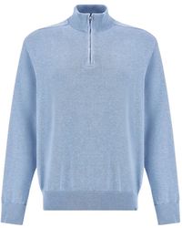 Paul & Shark - Half-Zip Cotton Sweater - Lyst