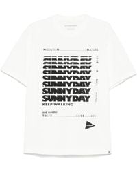 and wander - Text-Print T-Shirt - Lyst