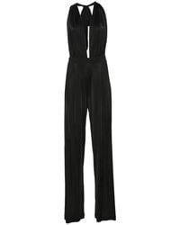 Amazuìn - Halterneck Wide-Leg Jumpsuit - Lyst