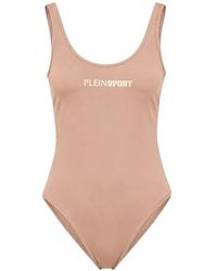 Philipp Plein - Logo-Print Scoop-Neck Swimsuit - Lyst