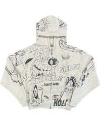 HELLSTAR - Graffiti-Print Zip-Up Hoodie - Lyst