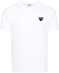 COMME DES GARÇONS PLAY - Heart-patch Cotton T-shirt - Lyst