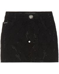 Philipp Plein - モノグラム デニムスカート - Lyst