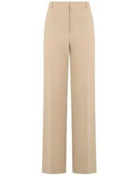 Alberta Ferretti - High-Waisted Pressed-Crease Trousers - Lyst