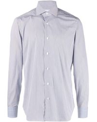 Barba Napoli - Stripe-print Spread-collar Shirt - Lyst