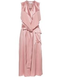 Victoria Beckham - Robe longue en satin à design drapé - Lyst