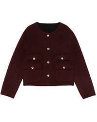 Maje - Giacca Crop Con Bottoni E Tasche - Lyst