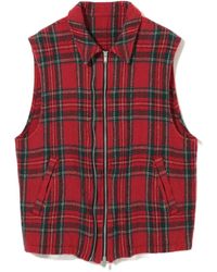 Undercover - Gilet A Quadri Con Zip - Lyst