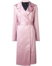 Theory Mantel mit Gürtel - Pink