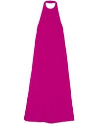 Amsale - Italian Neckholder-Kleid Aus Krepp - Lyst