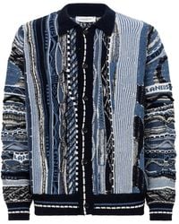 Laneus - Jacquard-Knit Boxy Cardigan - Lyst