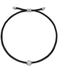 Monica Vinader - Solitaire Diamond Cord Bracelet - Lyst