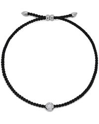 Monica Vinader - Solitaire Diamond Cord Bracelet - Lyst