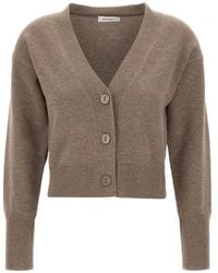Kangra - V-Neck Cropped Cardigan - Lyst