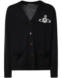 Vivienne Westwood - Alex Orb-Motif V-Neck Cardigan - Lyst