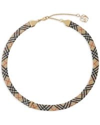 Burberry - Check Print Necklace - Lyst