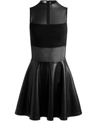 Alice + Olivia - Abito Corto Svasato Chara Con Inserti - Lyst