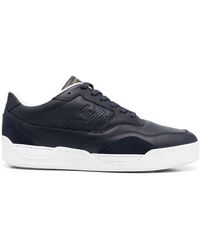 Emporio Armani - Logo-embossed Lace-up Sneakers - Lyst