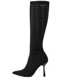 KARL LAGERFELD - Pandara Gradient High-Leg Knit Boots - Lyst