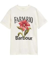Barbour - Farm Rio T-Shirt Mit Blumen-Print - Lyst