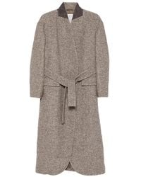 Brunello Cucinelli - ベルテッド ツイードコート - Lyst