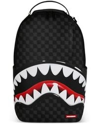 Sprayground - Checkered Shark-Print Backpack - Lyst