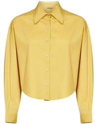 Blanca Vita - Chemise Crop À Ourlet Incurvé - Lyst