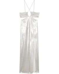 Patrizia Pepe - Robe Mi-Longue À Effet Métallisé - Lyst