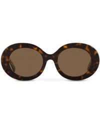 Dolce & Gabbana - Tortoiseshell-Effect Round-Frame Sunglasses - Lyst
