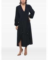 Stella McCartney - Maxi Silk Crepe-De-Chine Dress With Long Sleeves - Lyst