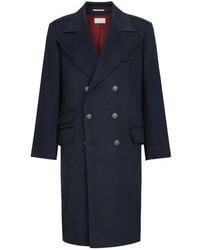 Brunello Cucinelli - Manteau Boutonné En Cachemire À Chevrons Et Boutons En Métal - Lyst