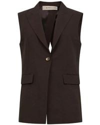 Blanca Vita - Peak-Lapel Sleeveless Jacket - Lyst