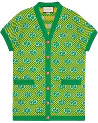 Gucci Jacke mit GG Streifen - Grün